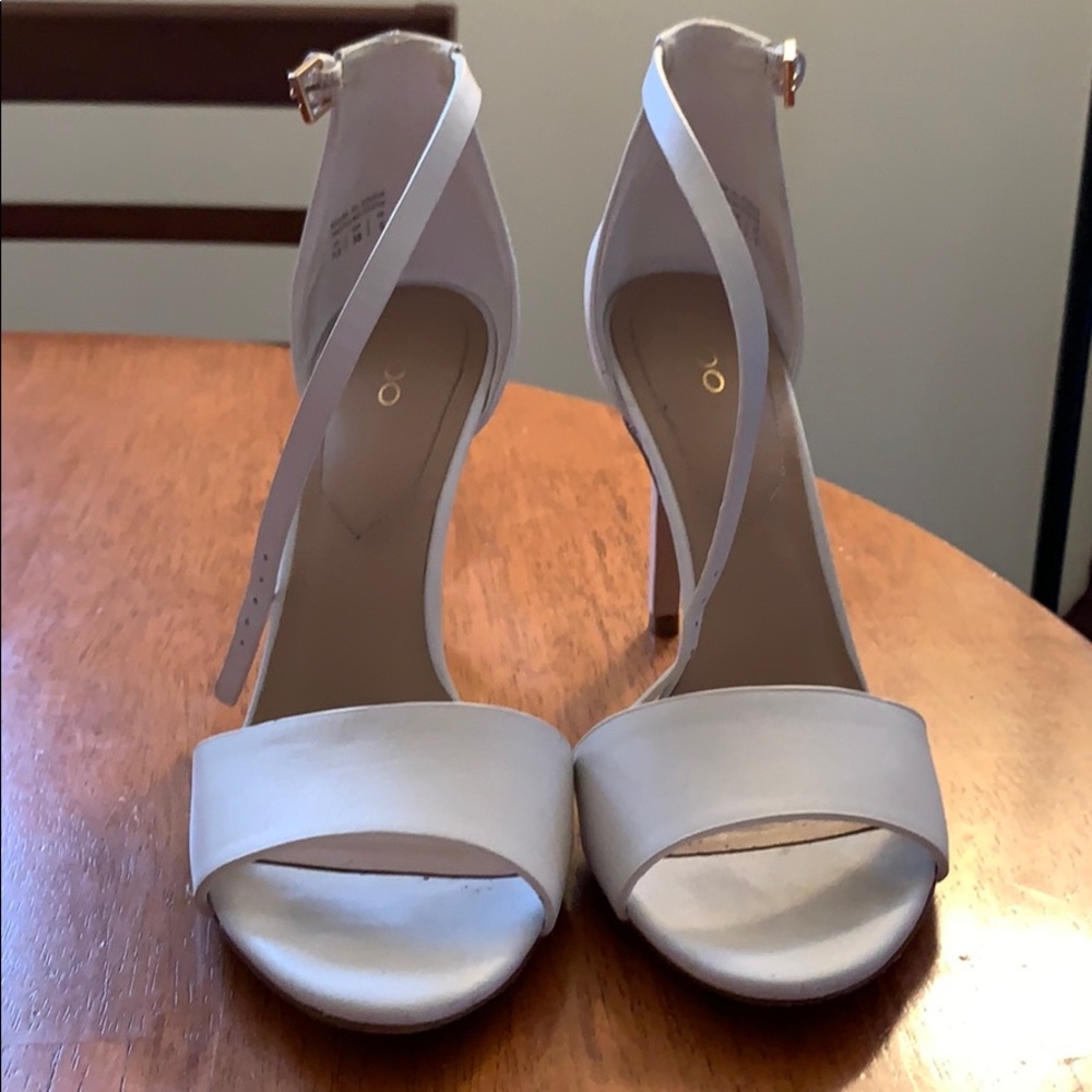 White Aldo heels
